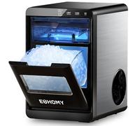EUHOMY Nugget Ice Maker Countertop, 40Lbs/24H Pebble Ice Maker Machine, Self-Cleaning Countertop Sonic Ice Makers with Ice Scoop&Basket, Pellet Ice Machine for Home/Kitchen/Office