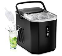 Euhomy Portable Countertop Ice Maker - 9 Cubes in 6 Mins, 26lbs/Day, Self-Cleaning with Ice Scoop & Basket, Compact for Home/Kitchen/Office/RV (Black)