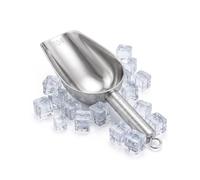 EUHOMY Stainless Steel Ice Scoop, Food-Grade 304, Dishwasher-Safe, Compatible with Ice Maker, Handy Size, Multipurpose Small Scooper for Kitchen, Bar, Party, Camping