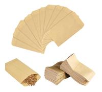 EUIEUT 100 PCS Small Kraft Brown Paper Bags, 6x10cm Paper Sweet Bags Seed Envelopes, Small Gift Bags, Kraft Paper Bags for Crafting, Money, Flower Seeds, Weddings, Christmas Cookie Candy Favor