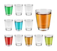 EUIEUT 12 Pack Shot Glasses Set, 32 ml Clear Shot Glasses Bulk Classic Shot Glass with Heavy Base for Cocktail, Whisky, Tequila, Vodka, Spirits, Liquor