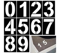 EUIEUT Large Number Stencils 10 Inch Number Template 0 to 9 Curb Address Number Stencils Reusable Plastic Digital Templates for Painting DIY Mailbox Signs Road Parking Lot Door Trucks