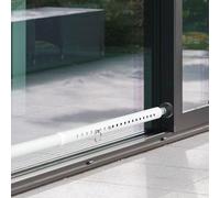 EUIJOIP Sliding Door Security Bar, 17-51 inch Adjustable Patio Door Security Bar Childproof Window Safety Bar for Apartment Bedroom Bottom of Door Heavy Duty Interior White