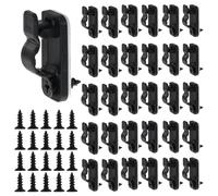 EUIOOVM 60Pcs Outdoor Hooks for Garden Lights, Screw-in Hooks Outdoor String Light Clips Fence Hooks for Light Wire, Hanging String Lights, Potted Plants, Christmas, Festival Wind Chimes Decoration