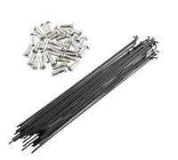 EUIYCBA 27.5"/26" Mountain Bike for Spokes & Nipples Set - High Strength Stainless Steel Black Bike Spokes for Road & Mountain Bike Wheels - Durable Cycle Wheel Replacement Spokes(290mm)
