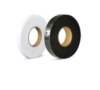 EUIYCBA 64m Double Sided Non-Woven Adhesive Tape - Iron-On Hemming Tape for Clothes, DIY Sewing & Crafts | Strong Fusible Lining, No-Sew Fabric Bonding for Seams & Repairs(White 1.2-black 2.5)