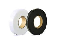 EUIYCBA 64m Double Sided Non-Woven Adhesive Tape - Iron-On Hemming Tape for Clothes, DIY Sewing & Crafts | Strong Fusible Lining, No-Sew Fabric Bonding for Seams & Repairs(White 2-black 1.2)