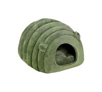 EUIYCBA Cat Bed Mat | Winter Warm Cozy Sleep House for Cats, Breathable Safe Nest with Large Space Cushion(Forest green,S)