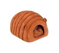 EUIYCBA Cat Bed Mat | Winter Warm Cozy Sleep House for Cats, Breathable Safe Nest with Large Space Cushion(Orange,L)