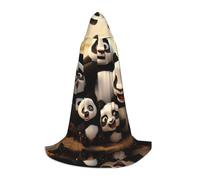 EUIYCBA Red panda family Halloween Hooded Cape Cloak - Wizard Tunic Hooded Robe Halloween Cloak Cosplay Costumes