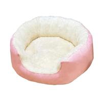 EUIYCBA Very Soft Warm Dog Bed | Pet Basket Sofa for Medium Large Dogs & Cats, Plush Cushion House with Removable Washable Cover(Pink,L 66X52X19)