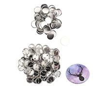 Eujgoov 100 Sets Pin Back Button Parts Iron Metal Badge DIY Making Meaningful Gift in Specific Situation Smooth Durable Suitable for Button Maker Machine (44MM)