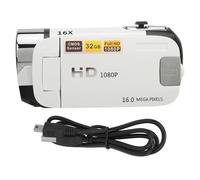 Eujgoov 1080P FHD Digital Camera 16MP with 2.4 Inch Rotatable Screen 16X Digital Zoom HD Video Camcorder Fill Light (White)