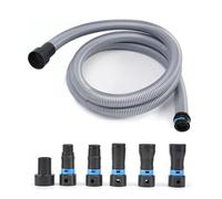 Eujgoov 10ft Dust Collection Hose Kit for Power Tools 1 1/4 Inch Vacuum Hose with 6 Adapters Compatible with Sanders Woodworking Dust Extractors and Workshop Vacuum Systems