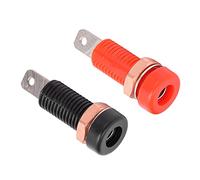 Eujgoov 10pcs Female Panel Mount Banana Socket Binding Post, 24A 4mm/0.2in Hole Insulation Resistance Video Accessories 30V-60V