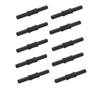 Eujgoov 10PCS J.20009 Insulated Banana Connector Female to Female Banana Coupler Banana Plug Extension Adapter 4mm (Black)