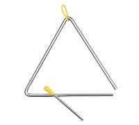 Eujgoov 10PCS Triangle Bell Triangular Irons with Metal Mallet Idiophone Steel Musical Instrument Hand Percussion (8-inch)