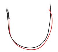 Eujgoov 12V 3mm LED Light Emitting Diode, Multicolor Wire Solder with 20cm Cable for DIY Electronics Automotive Indicators and Craft Projects (white hair yellow)