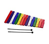 Eujgoov 15 Tone Xylophone Glockenspiel Colorful Wooden Xylophone Xilofono Instrument with 2 Mallets for Beginner