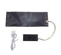 Eujgoov 158.5x58mm Flexible RGB LED Display Rollable Design Water Proof 12x32 Resolutions Customizable Options Supporting 11 Languages Four Modes for Texts Long Battery Life