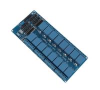 Eujgoov 16 Channel 5V Relay Module with Optocoupler Protection for PLC | DC 5V 200mA Supply, AC 10A Load, Isolated Optocoupler, Low Level , 180x90mm PCB Board, Home Automation Expansion
