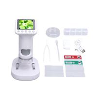 Eujgoov 1600X Kids Microscope Portable Digital Microscope for Kids with 10-Level Zoom LED Light & 2in Screen USB Interconnection for Children Science Exploration