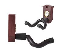 Eujgoov 2 in 1 Guitar Wall Mount Hygrometer Stringed Instrument Holder Wall Hanger with Solid Metal Hook Soft Silicone Padding for Ukulele Mandolin