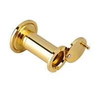 Eujgoov 200 Degree Door Viewer, Door Thickness Suitable for 35mm-60mm, Easy 5-Minute Installation, Privacy Cover, Security Against Burglary, All, Wooden, Fire, for Home Safety (Gold)