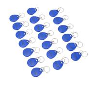 Eujgoov 20pcs 13.56mhz Writable Key Fobs Plastic Proximity IC Card Tags for Access Control Elevator Time Attendance Parking Lot Apartment 13.56mhz Rewritable Keyfob Token Waterresistant