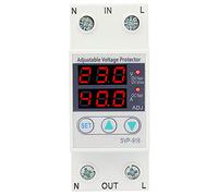 Eujgoov 230VAC Intelligent Single SVP 916, Voltage Phase Adjustable Over Voltage Under Current Protector (40A)