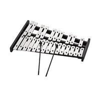 Eujgoov 25 Notes Xylophone Glockenspiel Aluminum Bars Wooden Base Musical Instrument 2 Mallets Carrying Bag