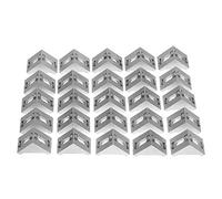 Eujgoov 25pcs 4040 Aluminum Corner Brackets, L Shape Right Angle Brace Fastener for Aluminum Profile, with Bolts and Nuts for Doors Furniture