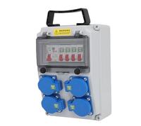 Eujgoov 260 X 170 X 140mm Outdoor Distribution Boxes Portable Industrial Outlet Boxes Portable Pre Wired Surface Mounted IP44 67 for Construction Sites Workshops Factories