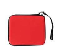 Eujgoov 2DS Calling Call Book Spears Hard Shars Travel Bag with 8 Game Card Holders, Console Accessories for Game Player (Red)