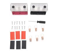 Eujgoov 2Pcs Bus Bar Terminal Block for Marine Car RV Boat, Single Row 3 Way M10 Studs