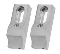 Eujgoov 2Pcs Low Profile Side Clamp Vise, Lateral Clamping Set for Milling Engraving Grinding Drilling, with M8 Jaw Arc Shaped