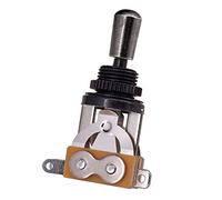 Eujgoov 3 Way Short Straight Guitar Toggle Switch, Brass Hat for Asia Made SG Electric Guitars, Small and Exquisite with Threaded Shaft (Black)