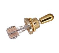 Eujgoov 3 Way Short Straight Guitar Toggle Switch, Brass Hat for Asia Made SG Electric Guitars, Small and Exquisite with Threaded Shaft (Gold)