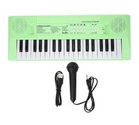 Eujgoov 37 Keys Electric Keyboard Dual Power Supply System with Microphone Recording Function Portable Musical Piano (Green)