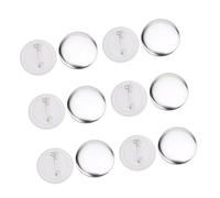 Eujgoov 37mm Tinplate Badge Parts with Pins, 100 Sets, Badge Making Materials for Button Machine, Smooth Surface, Fine Texture, Easy to Print, DIY Tools