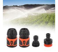 Eujgoov 4Pcs Garden Watering Quick Hose Connector, Hose Pipe Adapter Kit Home Gardening Accessories for 1/2 Fittings Watering Patio Lawn Care Equipment Parts QuickFit Tap Set Indoor