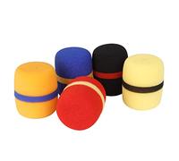 Eujgoov 5pcs Microphone Foam Covers, High Density Foam, Colorful Filter Windscreen for Handheld Mic, Suitable for KTV, Stage Performances, Interviews