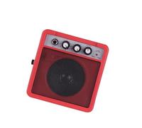 Eujgoov 5W Mini Guitar Amplifier, Portable and Lightweight with Overdrive Function, Perfect for Electric Guitar Practicing At Home or On the Go (Red)
