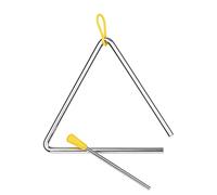 Eujgoov 6-inch Musical Steel Triangle Instrument,Triangle Bell Triangolo with Metal Mallet Idiophone Steel Percussion Toddle Kid Rhythm Learning Hand Percussion (6-inch)