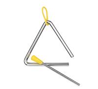 Eujgoov 6-inch Musical Steel Triangle Instrument,Triangle Bell Triangolo with Metal Mallet Idiophone Steel Percussion Toddle Kid Rhythm Learning Hand Percussion (4-inch)