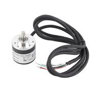 Eujgoov 600 P/ R Incremental Encoder 6mm Shaft 5-24V DC NPN Open Collector AB 2-Phase Output with 1.5m Cable for Robotics CNC Measurement Control