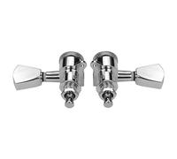 Eujgoov 6pcs Guitar String Locking Tuners 3L3R Alloy Metal Silver Black 6 Ferrules 6 Screws Fits Electric Acoustic Guitar (3L3R)