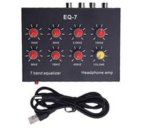 Eujgoov 7 Band Car Audio Graphic Equalizer with 2 Channel 12dB Hi Low Adjustment Headphone Amplifier NE5532 Chip