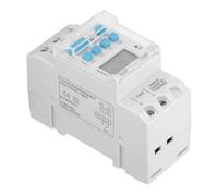 Eujgoov 7 Days Programmable Timer Switch, Flame Retardant PC Digital Timer with LCD Display, 16 On Off Settings, 1 Min to 168 Hrs Countdown, DIN Rail Time Control for Home Appliances