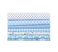 Eujgoov 7pcs DIY 100% Cotton Batiks Fabric, Elegant Flower Pattern Multipurpose Sewing Craft Cloth for Cushion Cover Wallet Table Cloth, 25x25cm & 50x50cm (25 * 25cm)